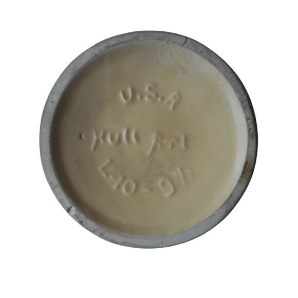 Vtg Hull Art Pottery 1940s WATER LILY Hull USA L-10-9 1/2" double handle Vase #1 - Picture 8 of 8